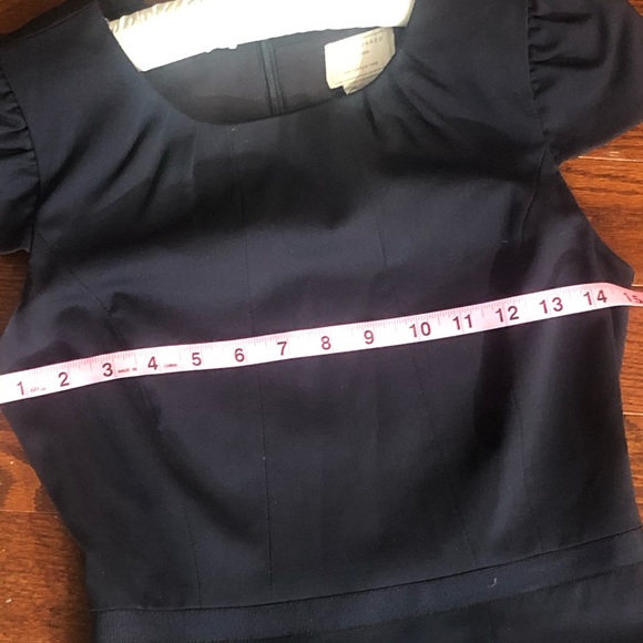 Club Monaco navy cap sleeve Italian Wool Dress 00 - Picture 7 of 10